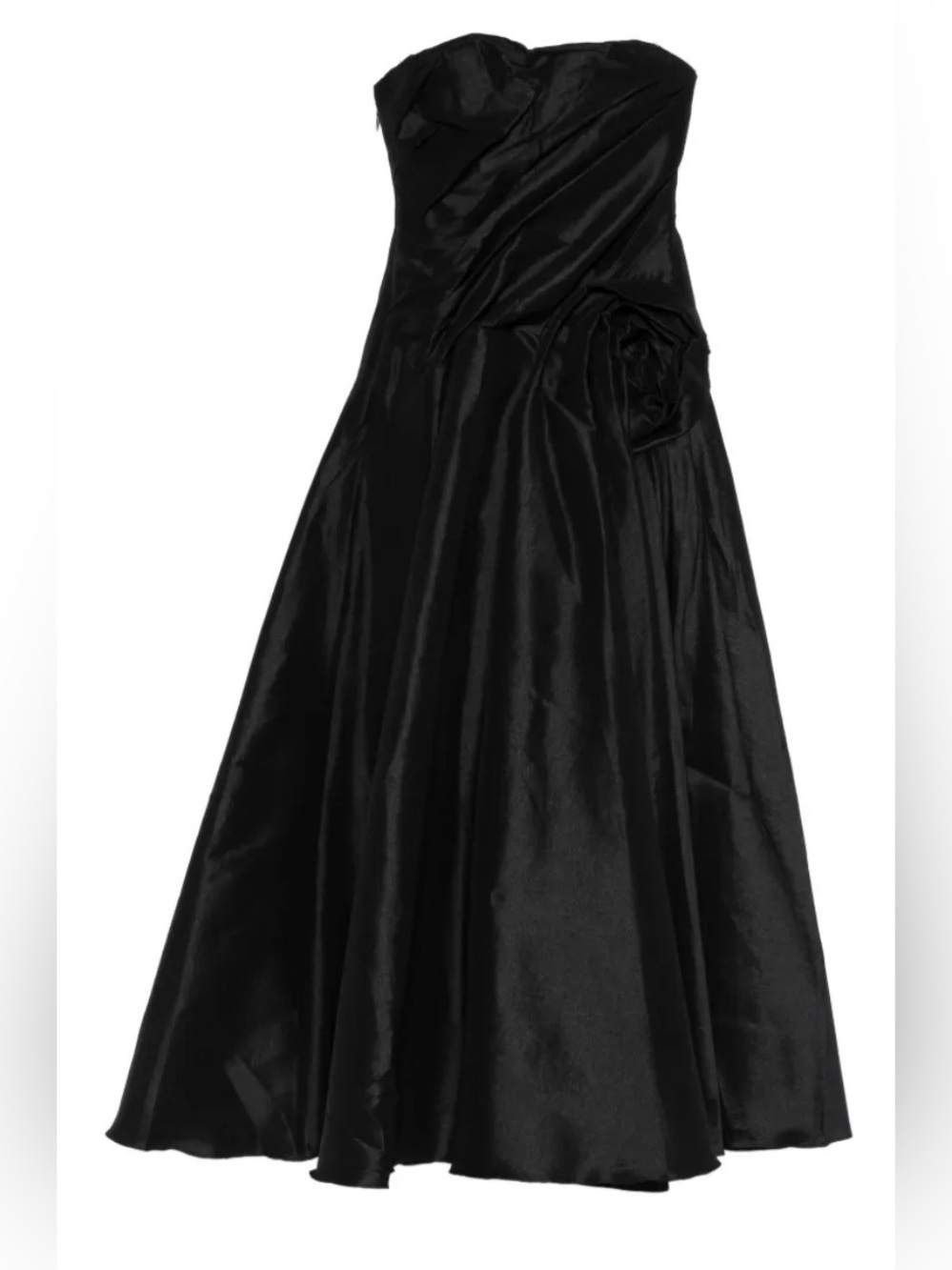 NEW Acler HAWFORD Black rosette strapless maxi Dress Sz 4 - Picture 4 of 10